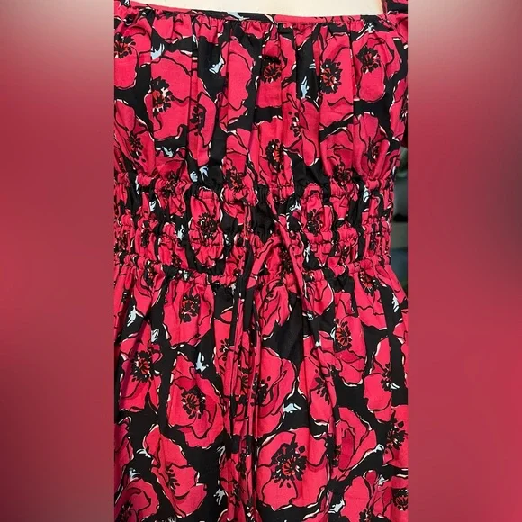 Kate Spade Poppy Toss Square-neck Midi Dress size S - Picture 11 of 11